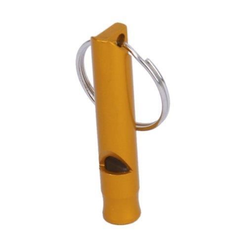 DierCosy Sifflet de survie Sifflet d'urgence D'or avec Porte-cles