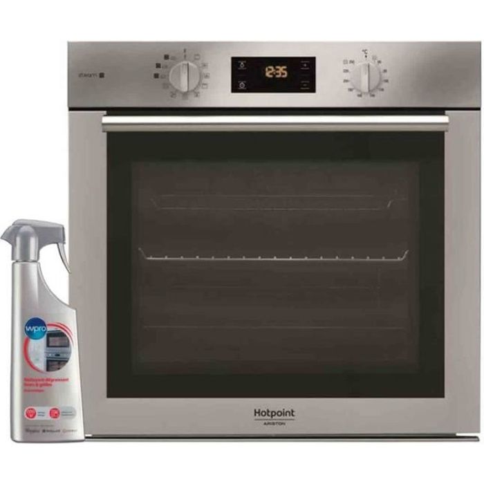 HOTPOINT Four Pyrolyse Encastrable Inox 71L Multifonction Porte Froide 55,5 Gris
