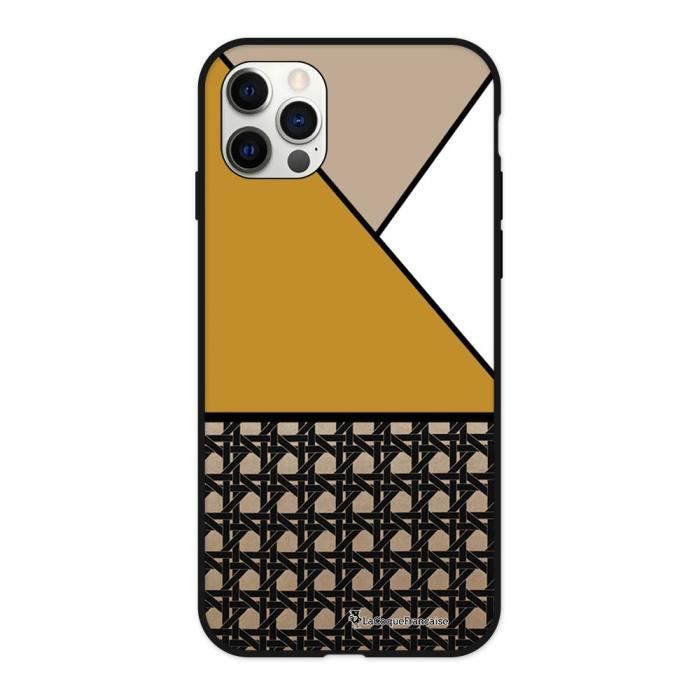 Coque iPhone 12/12 Pro Silicone Liquide Douce Canage moutarde La Coque Francaise.