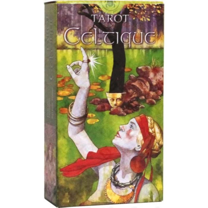 Tarot Celtique Divinatoire.Jeu de 78 cartes-Format 7x12cm-22 Arcanes Majeures et 56 Arcanes Mineurs avec les intructions Divinatoire