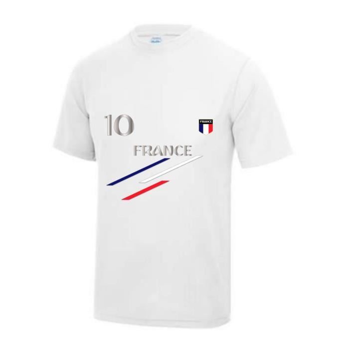 Maillot - Tee shirt France enfant blanc Taille de 3 à 13 ans
