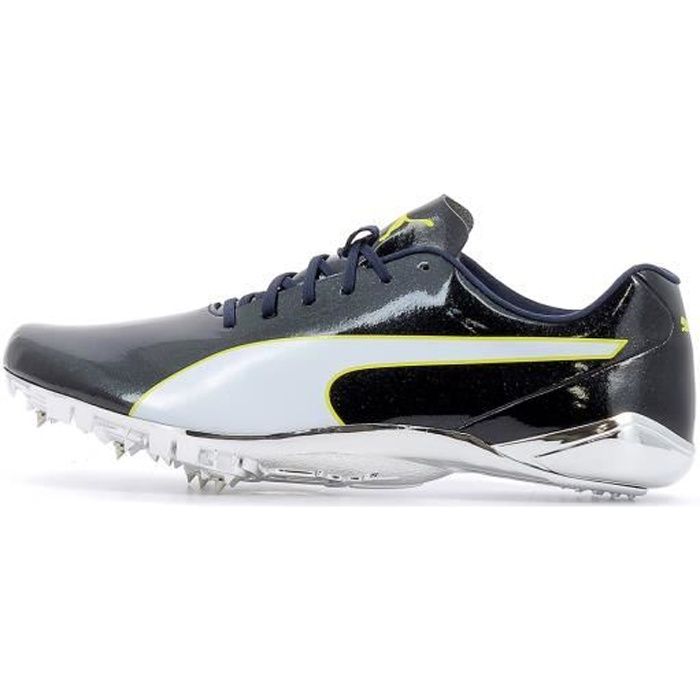 Chaussures à pointes d'athlétisme Puma EvoSpeed Electric 7 coloris Black - Blazing Yellow - White