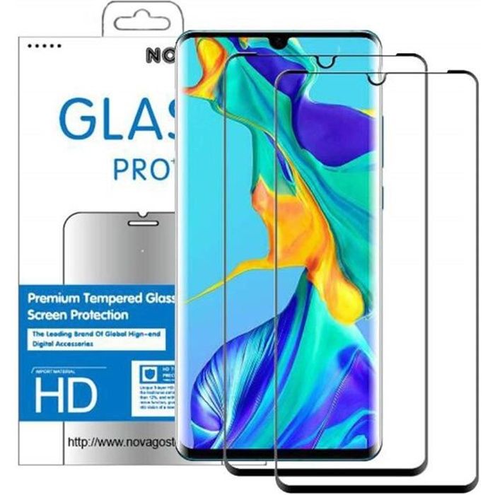 Compatible HUAWEI P30 Lite -Pack de 2 Films protection écran Verre trempé résistant Anti Choc et Anti Explosion d'écran