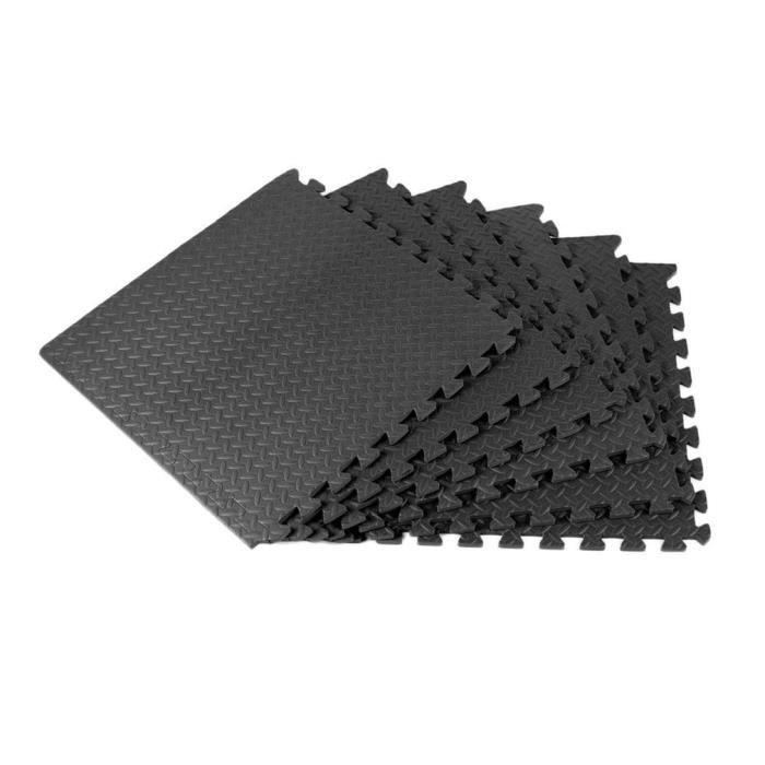 Tapis de Protection en Mousse EVA - 24 Dalles en Mousse avec Bordures - Tapis de Sport, Yoga, Musculation, Gym