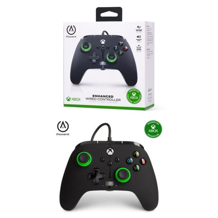 Manette Xbox One X-S + PC Edition Officielle Green Hint- Edition MICROSOFT filaire 3M