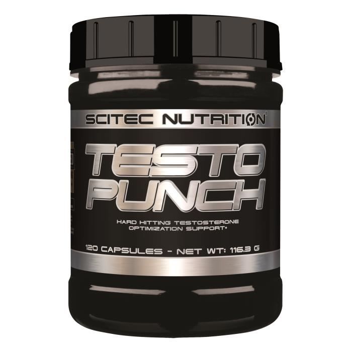 SCITEC - Testo Punch - 120 gélules - Complément alimentaire