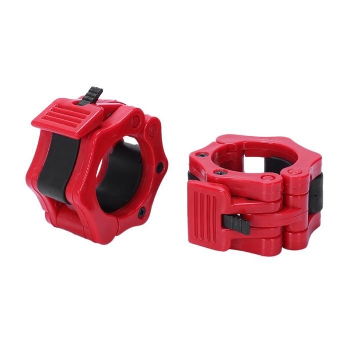 2Pcs HaltèRes Barell Bar Spinlock Printemps Colliers HaltèRes Pinces de Levage de Poids Formation Pince HaltéRophilie Gym Fitness