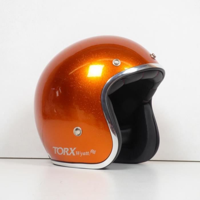 Casque jet Torx Homme / Femme Torx Taille M Wyatt Glitter orange / 57-58cm