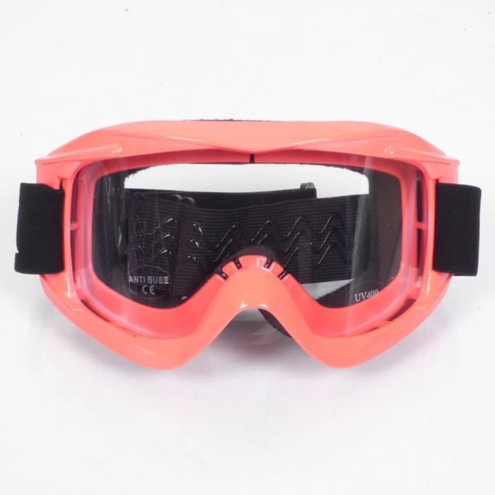 Lunette masque rouge/rose TORX moto cross enduro écran anti rayure / buée Neuf