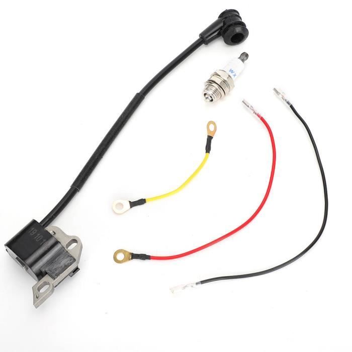 Bobine d'allumage de tronçonneuse, kit de bobine d'allumage de haute fiabilité en aluminium durable, accessoire de tronçonneuse