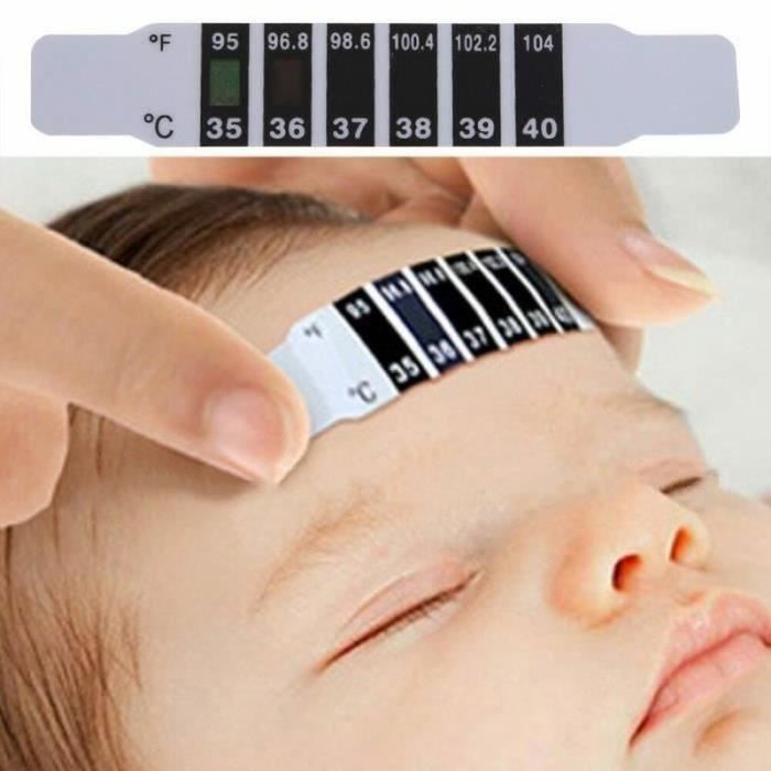 WF00974-1PCS Thermomètre frontal pour enfants Autocollant de température corporelle changeant de couleur LCD bébé