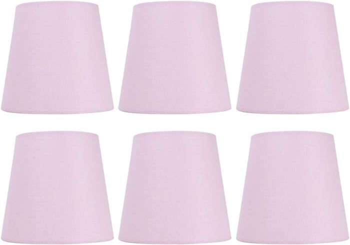 Abat-jour Créatif Tissu Mauve Pour Lampe De Table - Diamètre 24cm E27