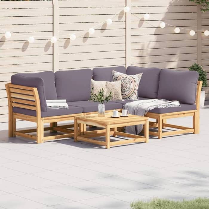 VIDAXL Salon jardin bois acacia solide 5 pièces - vue 8
