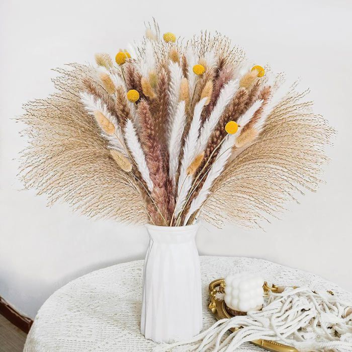 Bouquet D'épis De Blé Séchés Naturels - 30/50/100 Pièces, Longueur ~50 Cm, Décoration Boho Intérieur