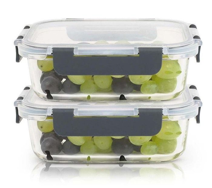 Boîtes de conservation alimentaire - YYV - Set de 4 - Verre - Étanches - 700ml et 1000ml