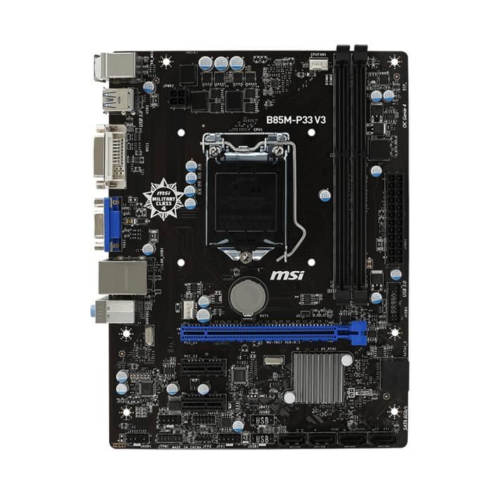 Carte mère MSI B85M-P33 V3 Intel B85 LGA 1150 2xDDR3 SDRAM 16 Go Micro ATX - Msi