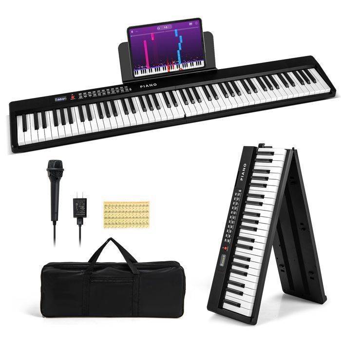 Pupitre Partition Clavier Piano Électronique - Support Léger Portable Pour Claviers Numériques