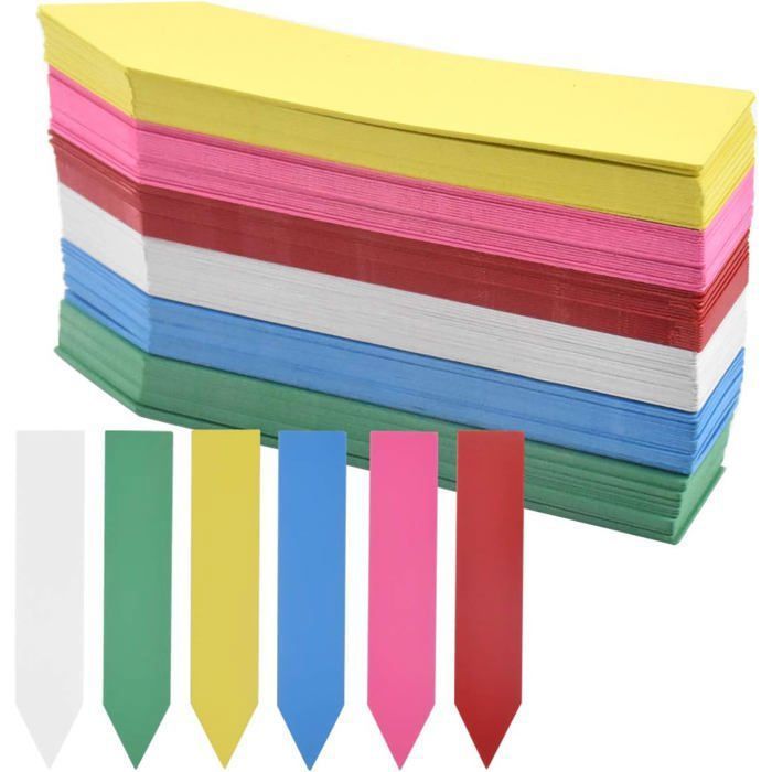 500 Étiquettes De Jardin Imperméables Multicolores 10x2cm - Marqueurs Plantes Avec 2 Stylos Noirs