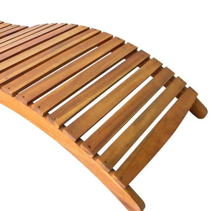 Chaise longue - Transat dextérieur/1personne -Bois dacacia solide Marrontop vente757390542