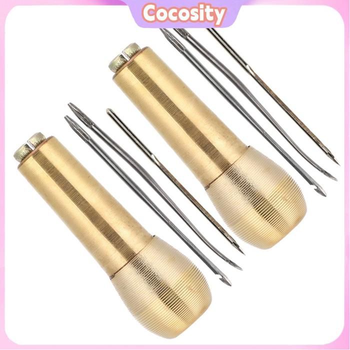 Kit D'outils De Couture En Cuir, 8 Couleurs De Fil Ciré Avec Aiguilles à Coudre En Cuir, Grosses Aiguilles à Oeil, Poinçon à Griffes En Cuir Pour Couture à La Main