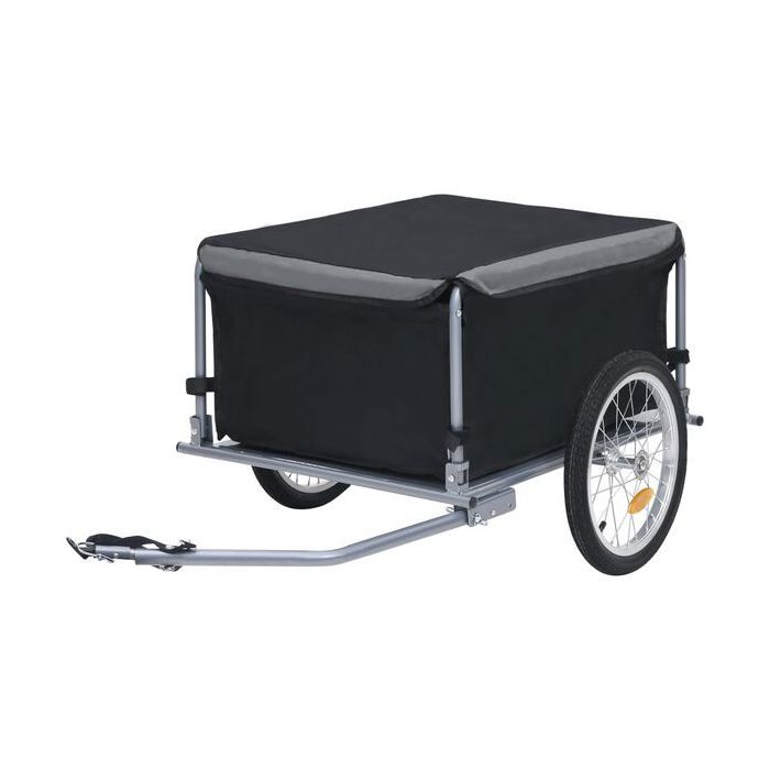 REMORQUE DE VÉLO Chariot Bicyclette Transport Marchandises Acier Noir REMORQUE DE VÉLO Chariot Bicyclette Transport Marchandises Acier Noir