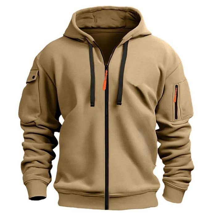 Sweat à capuche de travail à fermeture éclair 1/4 pour homme