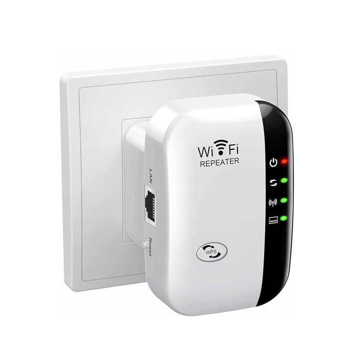 Extender WiFi 2.4GHz 300 Mbps Fino A 300 Mq – Modalità Ripetitore/AP, Porta Ethernet, WPS, Compatibile Con Tutti I Dispositivi