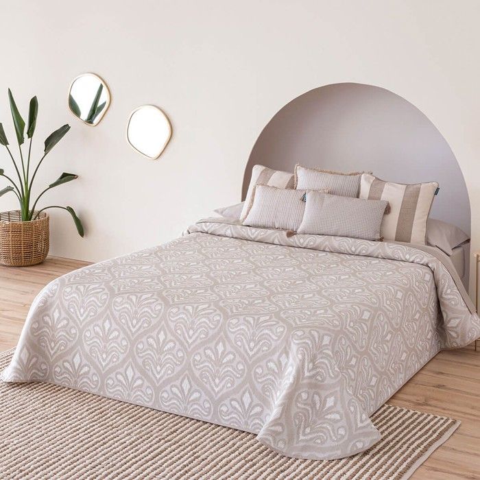 Drap Housse Couvre-Lit Aroche Beige 180 cm