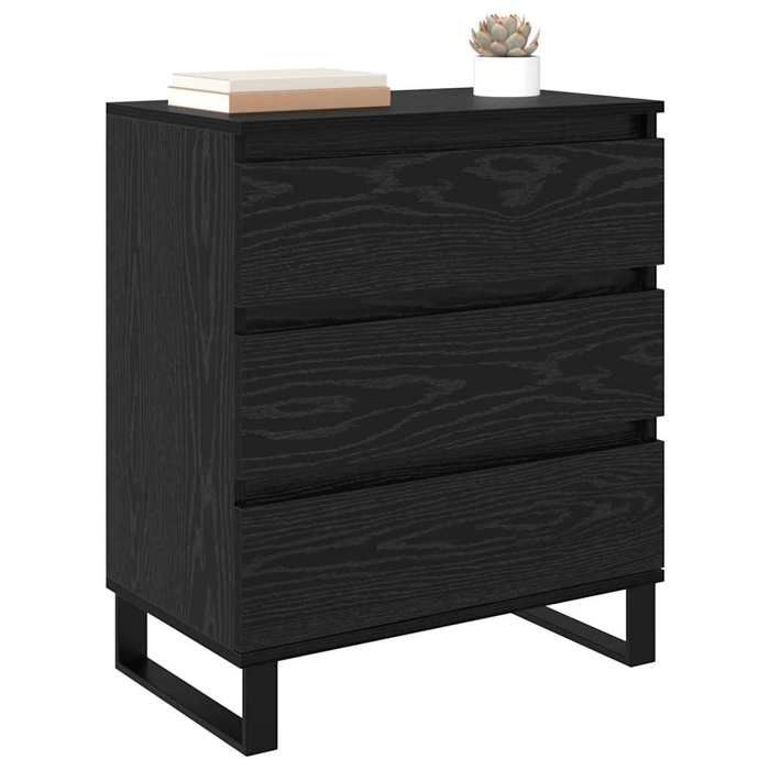 Buffet avec tiroir - vidaXL - Chêne noir - Bois dingénierie - 60x35x70 cm - Poids maximal 60 kg - Assemblage requis