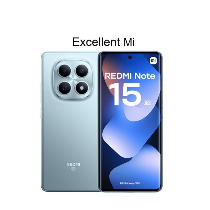 REDMI Note 15 5G Smartphone de 8G RAM ROM Vendu par Excellent Mi EU Version Chargeur non inclus - vue 2