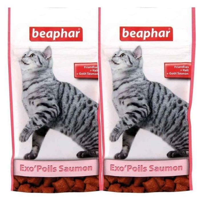 BEAPHAR – Friandises Exo’Poils goût Saumon friandises au Malt pour Chat – Empêche la Formation de Boules de Poils – 2*35 g BEAPHAR – Friandises Exo’Poils goût Saumon friandises au Malt pour Chat – Empêche la Formation de Boules de Poils – 2*35 g