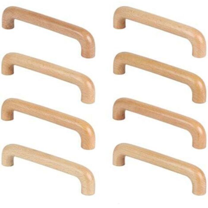 8 Pièces Poignée de Meuble Bois Poignée Meuble Cuisine Placards Poignee Porte Espacement des Trous 96mm pour Meubles de Cuisine