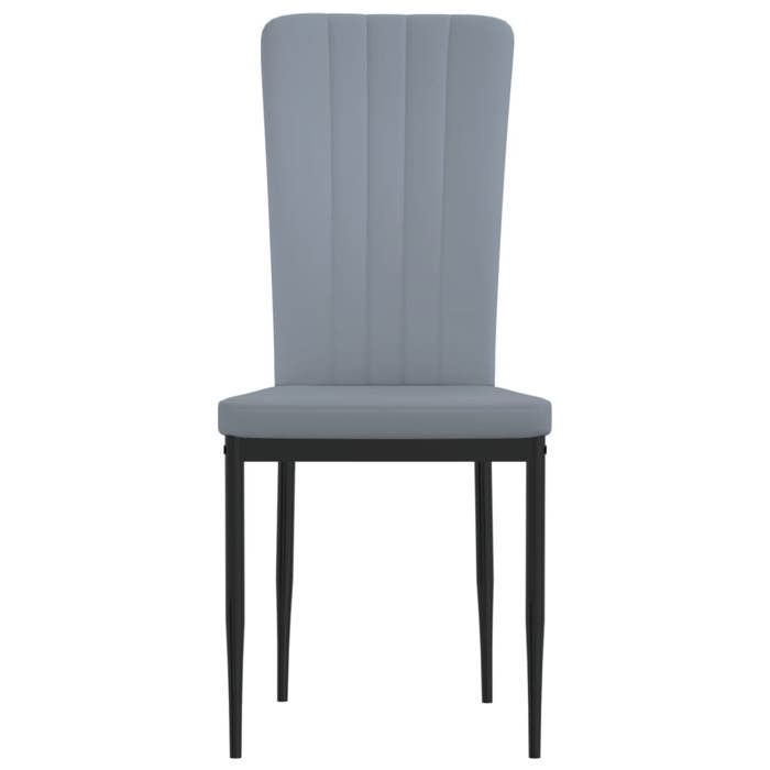 Confortable Chaises à manger (4 pcs) Applications larges 110 kg par siège Gris clair Velours__19936