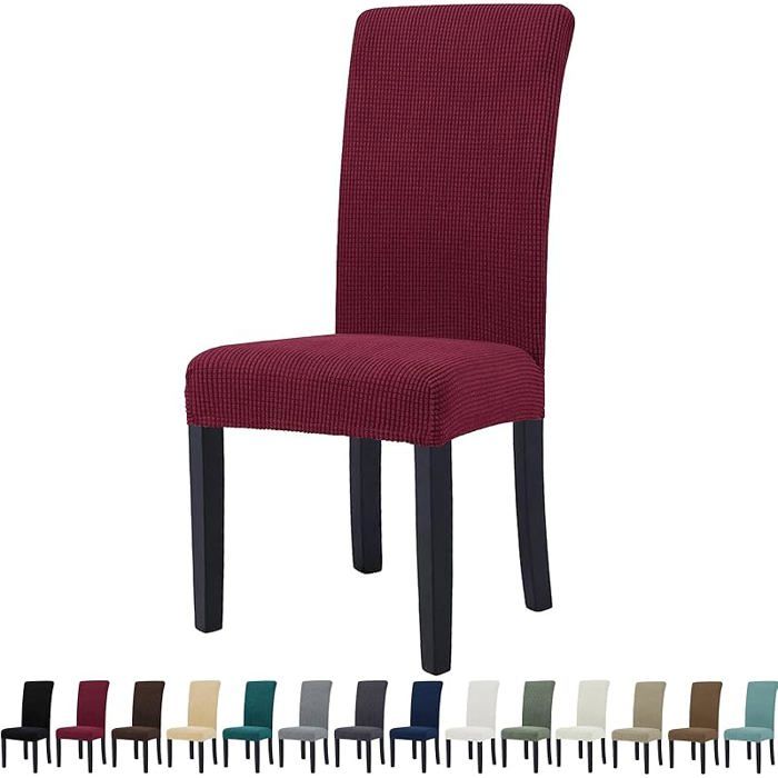Extensible Housse De Chaise 2 Pièces Housse De Chaise Salle À Manger Universel Modern Doux 2 Pièces