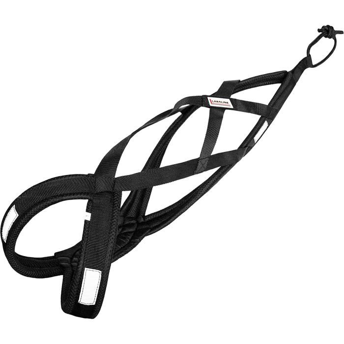 Harnais de traction pour chien en X avec dos noir idéal pour le canicross les sports canins le scooter ca RUBAN DE SIGNALISATION