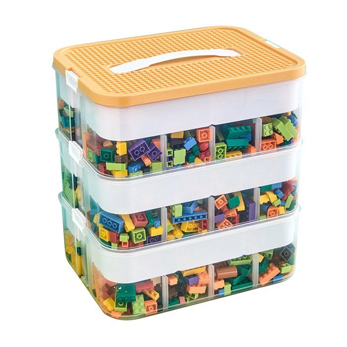 Boîte de stockage de jouets pour enfants empilable et séparable idéale pour le stockage dans la chambre à coucher ou dans la salle