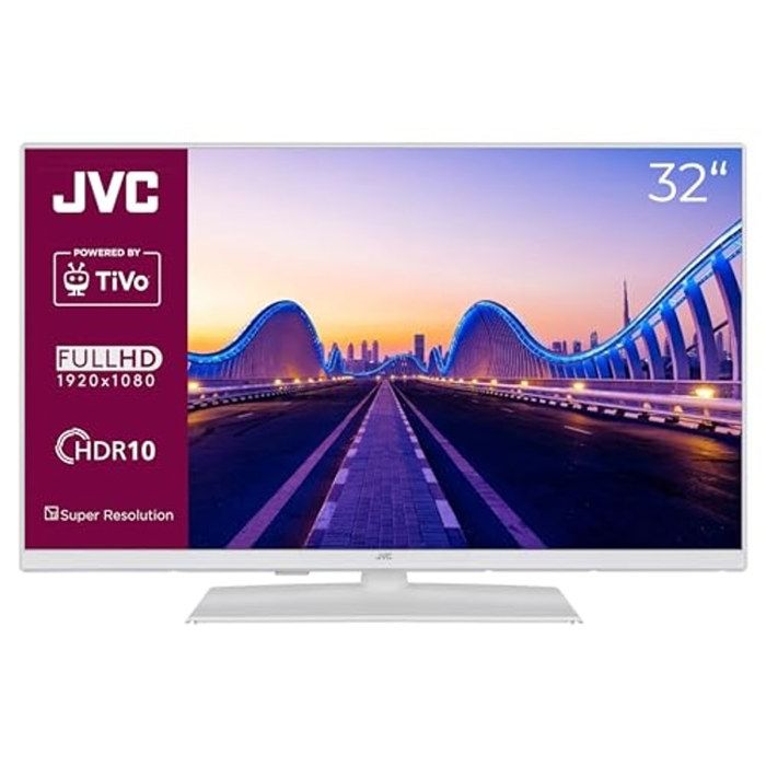 TiVo LT 32VF5355W Téléviseur Smart TV 32 (Full HD HDR Triple Tuner 6 Mois HD Inclus) Blanc. Coaxial numérique HDMI USB