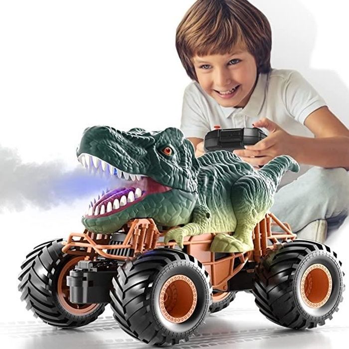 Voiture Dinosaure Télécommandée pour Enfants, Monster Trucks pour Garçons,  Jouets à l'échelle, RC Roues Motrices pour âgés de 5-12 - Cdiscount Jeux -  Jouets