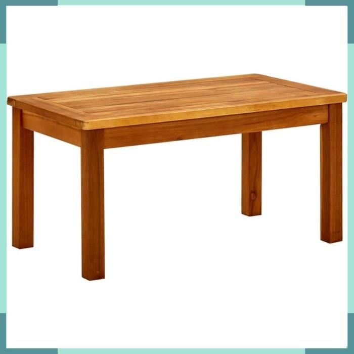 ASHATA Table basse de jardin 70x40x36 cm Bois solide dacacia -FHE316399
