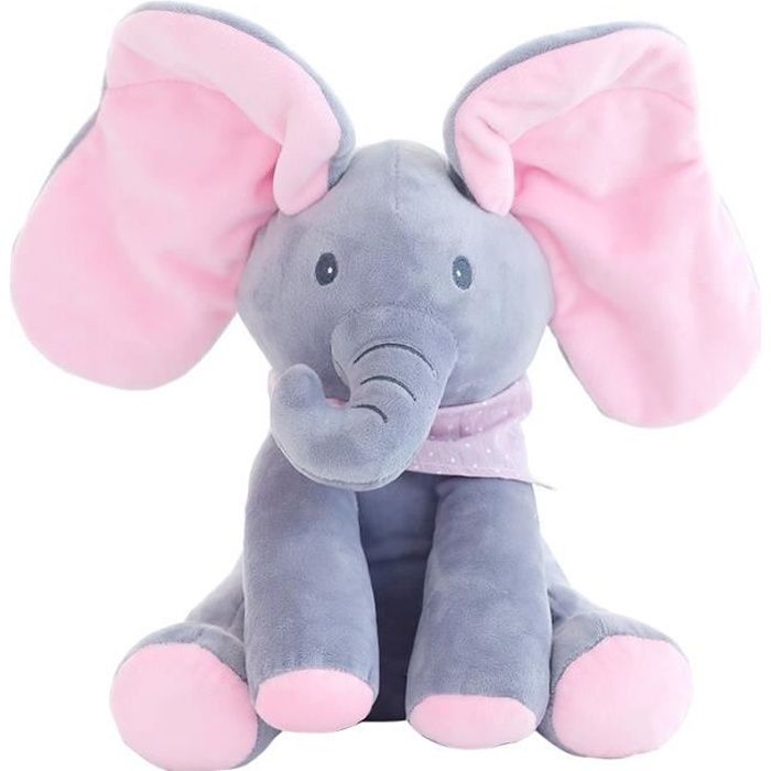Elephant Jouet Electrique Oreilles Bouger Musique Bebe Animal Cache Cache Chat Apaisant En Peluche Enfants Accompagnant Les Cdiscount Jeux Jouets