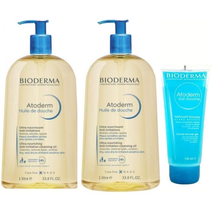 Bioderma Atoderm Huile De Douche 1l Lot De 2 Format Voyage 100ml Offert 104 Cdiscount Au Quotidien