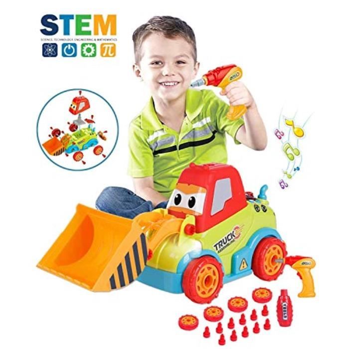 Figurine Miniature XZLQ9 jouets pour garçons de 3 ans, démonter les jouets camion bricolage