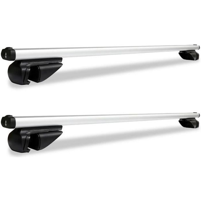 Barres de toit universelles verrouillables pour voiture aluminium