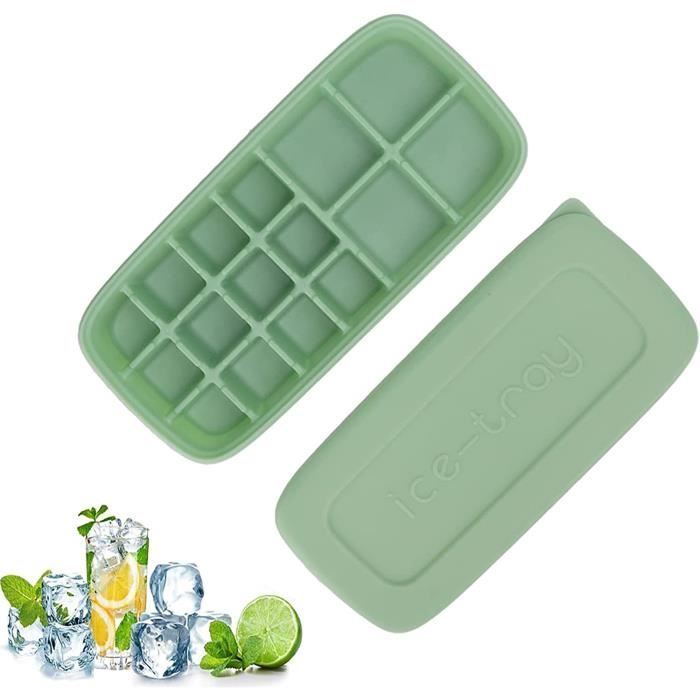 Bouteille 2 En 1 Avec Bac à Glaçons Et Paille 800ml - Silicone Alimentaire, One-Touch Ice Release, Anti-Fuite & Portable