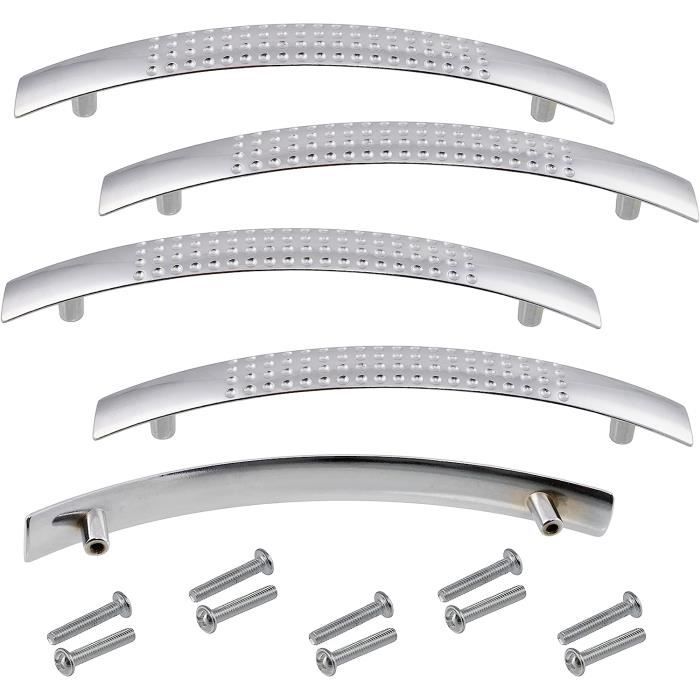 AERZETIX - C64321 - Lot De 5 Poignées De Meuble Entraxe 128