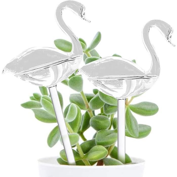 Ahhute 3 Pack Globes d'arrosage en verre avec épis d'oiseaux auto
