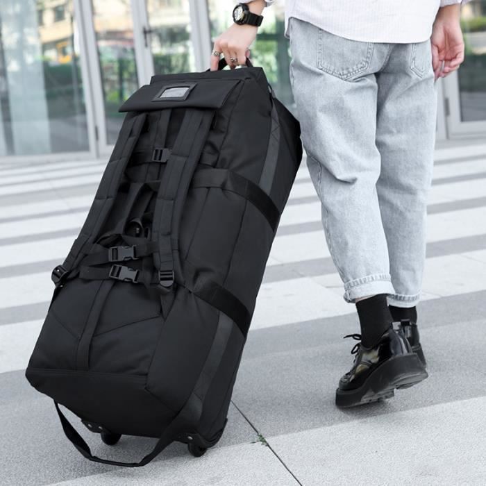 universel sac de voyage avec roues etanche valise de bagages à roulettes, grande capacité et noir