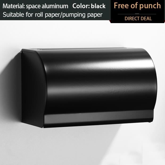 Rangement Papier Toilette 48L Oxford 600D - Boîte De Rangement Salle De Bain Avec Couvercle - Noir