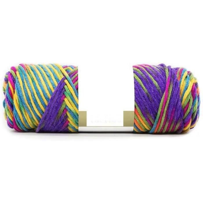 Pelote De Laine Multicolore En Cachemire Fil Mélangé Fil À Tricoter À La Main 100 G