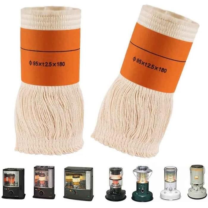 Lot De 6 Mèches De Rechange Pour Poêle/petit Chauffage à Pétrole - Coton - Dimensions 95x2.5x180mm - Pour Camping, Serre